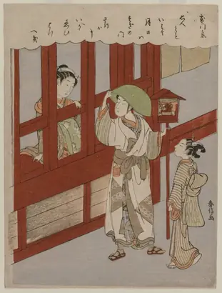 Dokumentasi museum Love at the Brothel Gate. Suzuki Harunobu (Japanese, 1724–1770).