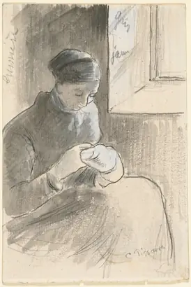 Dokumentasi museum The Mender. Camille Pissarro (French, 1830–1903).