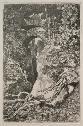 Dokumentasi museum Liber Studiorum:  Devil's Bridge, Cardiganshire. John Sell Cotman (British, 1782–1842).