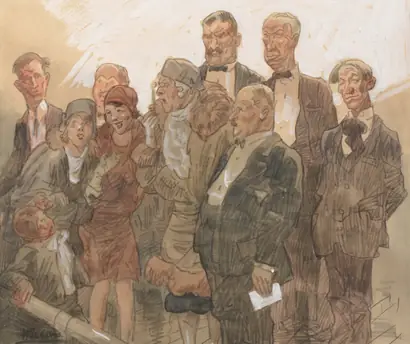 Dokumentasi museum History of a Picture No. 2: The Public. Frank Wilcox (American, 1887–1964).