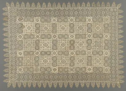 Dokumentasi museum Lace Cloth. Nama pembuat belum tercantum pada daftar atribusi museum.