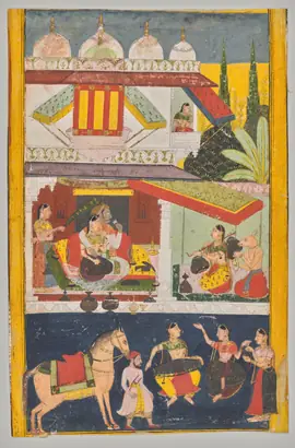 Dokumentasi museum Shri Raga, from a Ragamala. Nama pembuat belum tercantum pada daftar atribusi museum.