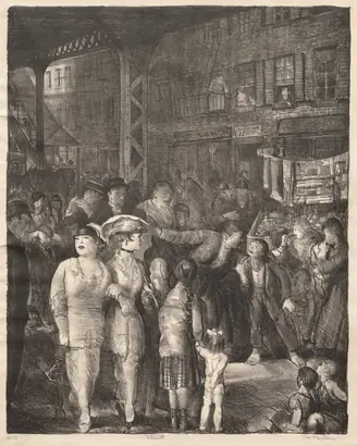 Dokumentasi museum The Street. George Bellows (American, 1882–1925).