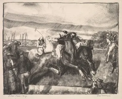 Dokumentasi museum Polo Sketch. George Bellows (American, 1882–1925).