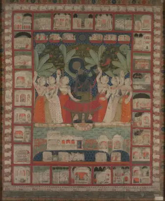 Dokumentasi museum Pichvai of Shri Nathji. Nama pembuat belum tercantum pada daftar atribusi museum.