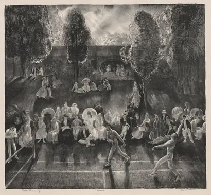 Dokumentasi museum Tennis. George Bellows (American, 1882–1925).
