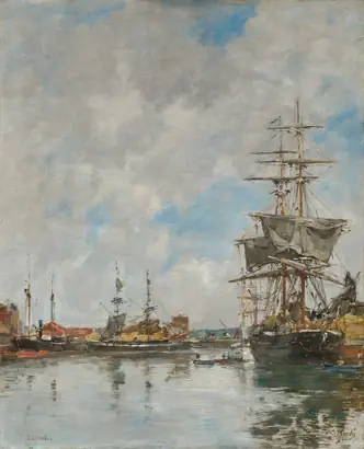 Dokumentasi museum The Dock of Deauville. Eugène Boudin (French, 1824–1898).