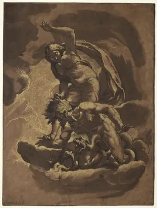 Dokumentasi museum The Triumph of Truth over Envy, Plate 24. Maria Catharina Prestel (German, 1747–1794); after: Peran menurut katalog: Jacopo Ligozzi (Italian, 1547-1627).
