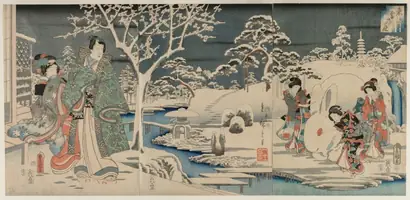 Dokumentasi museum The Snowy Garden. Utagawa Hiroshige (Japanese, 1797–1858); and: Utagawa Kunisada (Japanese, 1786–1865).