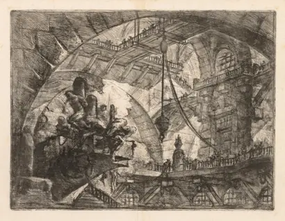 Dokumentasi museum Prisoners on a Projecting Platform, Plate 10. Giovanni Battista Piranesi (Italian, 1720–1778).
