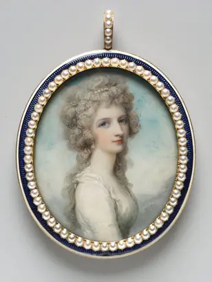 Dokumentasi museum Portrait of Mary Frances (Fanny) Swinburne. Richard Cosway (British, 1742–1821).
