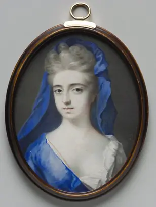 Dokumentasi museum Portrait of a Woman in Blue. Peter Cross (British, c. 1645–1724).