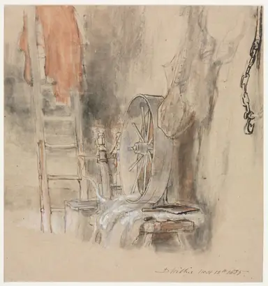 Dokumentasi museum Study for "The Peep-O’-Day Boys’ Cabin, in the West of Ireland" ("The Sleeping Whiteboy"). David Wilkie (British, 1785–1841).