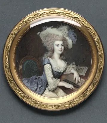 Dokumentasi museum Portrait of a Woman at a Harpsichord. François Dumont (French, 1751–1831).