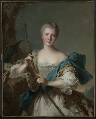 Dokumentasi museum Portrait of a Woman as Diana. Jean-Marc Nattier (French, 1685–1766).