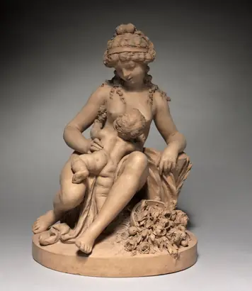 Dokumentasi museum Young Woman and Child at Play. follower of: Clodion (French, 1738–1814).