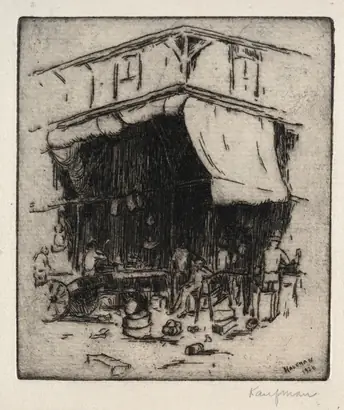 Dokumentasi museum Market Place, No. 1, Cleveland, Ohio. Edwin Kaufman (American, 1906–1939).