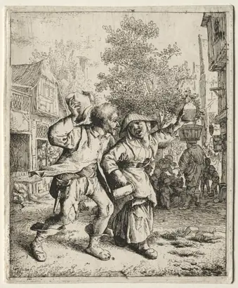 Dokumentasi museum The Drunken Couple. Cornelis Dusart (Dutch, 1660–1704).