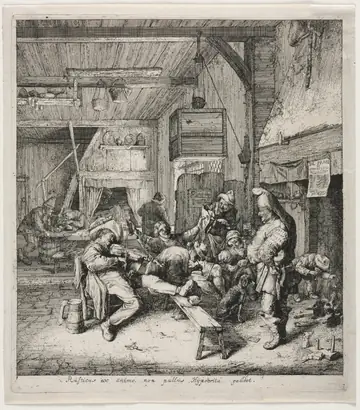 Dokumentasi museum Violin Player Seated in the Inn. Cornelis Dusart (Dutch, 1660–1704).