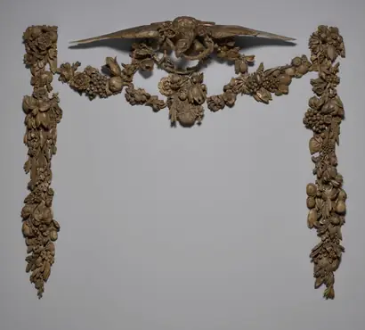Dokumentasi museum Overmantel Decoration. Grinling Gibbons (British, 1648–1721).