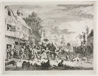 Dokumentasi museum Village Fair. Cornelis Dusart (Dutch, 1660–1704).