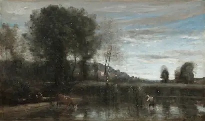 Dokumentasi museum Pond at Ville-d'Avray. Jean Baptiste Camille Corot (French, 1796–1875).