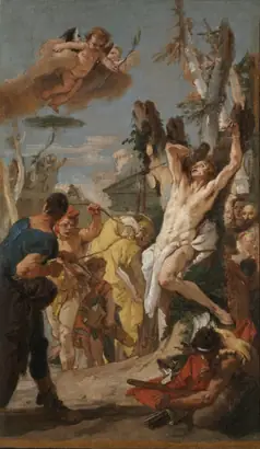 Dokumentasi museum Study for "The Martyrdom of Saint Sebastian" (for the Augustinian monastery at Diessen, Germany). Giovanni Battista Tiepolo (Italian, 1696–1770).
