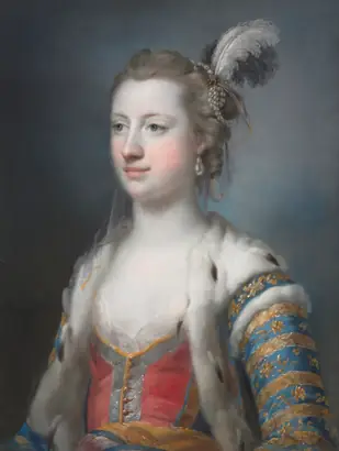 Dokumentasi museum The Right Honorable Lady Mary Radcliffe (1732-98), Wife of Francis Eyre, Esq.. Francis Cotes (British, 1726–1770).