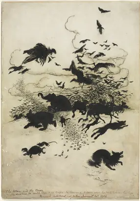 Dokumentasi museum The Wren and the Bear. Arthur Rackham (British, 1867–1939).