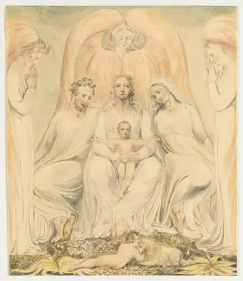 Dokumentasi museum The Holy Family (Christ in the Lap of Truth). William Blake (British, 1757–1827).