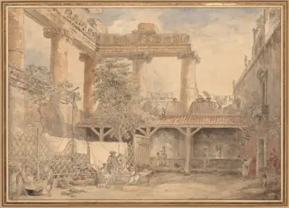 Dokumentasi museum Roman Ruins, Villa Pamfili. Hubert Robert (French, 1733–1808).
