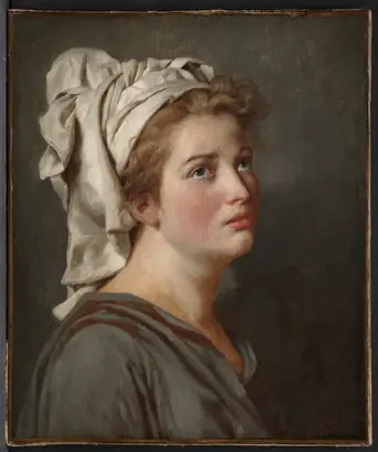 Dokumentasi museum Young Woman with a Turban. Jacques-Louis David (French, 1748–1825).