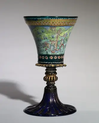Dokumentasi museum The Peddler Goblet. Nama pembuat belum tercantum pada daftar atribusi museum.