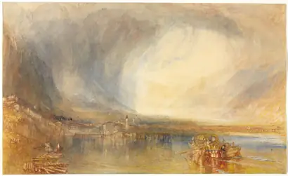 Dokumentasi museum Flüelen, from the Lake of Lucerne. Joseph Mallord William Turner (British, 1775–1851).