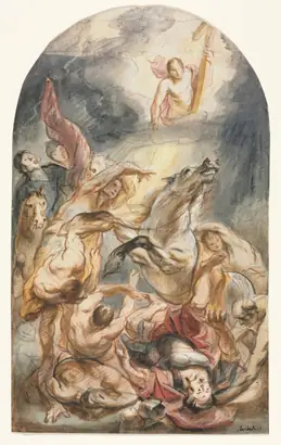 Dokumentasi museum The Conversion of Saul with Christ and the Cross. Jacob Jordaens (Flemish, 1593–1678).