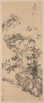 Dokumentasi museum Landscape after Guo Zhongshu. Bada Shanren (Chinese, 1626–1705).
