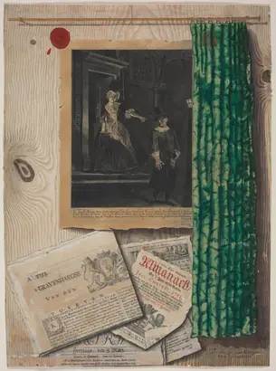 Dokumentasi museum Trompe l'Oeil Still Life. Jacobus Cornelis Meyer (Dutch, active 1700s).