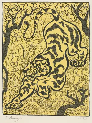 Dokumentasi museum Tiger in the Jungle. Paul Elie Ranson (French, 1862–1909); published by: Andre Marty (French, b. 1857).
