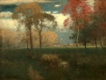 Dokumentasi museum Sunny Autumn Day. George Inness (American, 1825–1894).