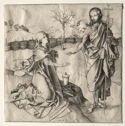 Dokumentasi museum Christ Appearing to the Magdalen. Martin Schongauer (German, c. 1450–1491).