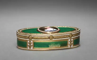 Dokumentasi museum Snuff Box (Tabatière) with Portrait of Marie-Thérèse of Austria. miniature painted by: Jean Petitot (Swiss, 1607–1691); box by: Charles Le Bastier (French).