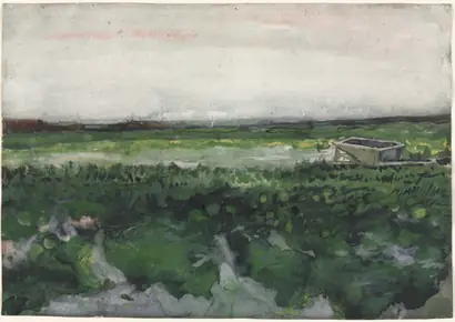 Dokumentasi museum Landscape with Wheelbarrow. Vincent van Gogh (Dutch, 1853–1890).