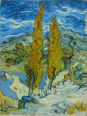Dokumentasi museum Two Poplars in the Alpilles near Saint-Rémy. Vincent van Gogh (Dutch, 1853–1890).