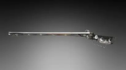 Dokumentasi museum Wheel-Lock Hunting Rifle. made by: Hans Schmidt (Austrian, 1669).