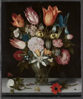 Dokumentasi museum Flowers in a Glass. Ambrosius Bosschaert (Dutch, 1573–1621).