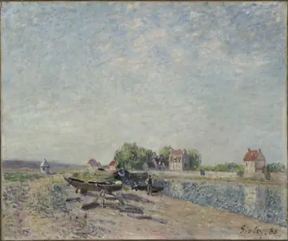 Dokumentasi museum Saint-Mammès, Loing Canal. Alfred Sisley (French, 1840–1899).