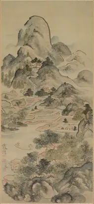 Dokumentasi museum Fishing in a Springtime Valley. Ike Taiga (Japanese, 1723–1776).