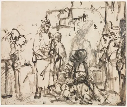 Dokumentasi museum The Meeting of Christ with Martha and Mary after the Death of Lazarus. Rembrandt van Rijn (Dutch, 1606–1669).