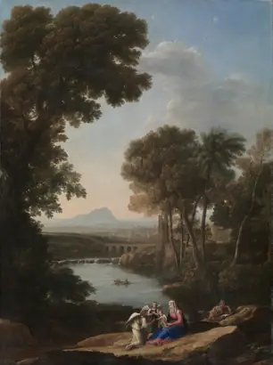Dokumentasi museum Rest on the Flight into Egypt. Claude Lorrain (French, 1604–1682).