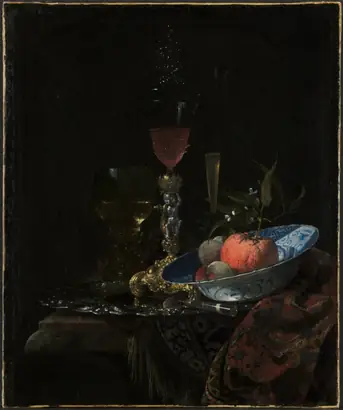 Dokumentasi museum Wineglass and a Bowl of Fruit. Willem Kalf (Dutch, 1619–1693).